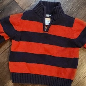 Red and blue sweater